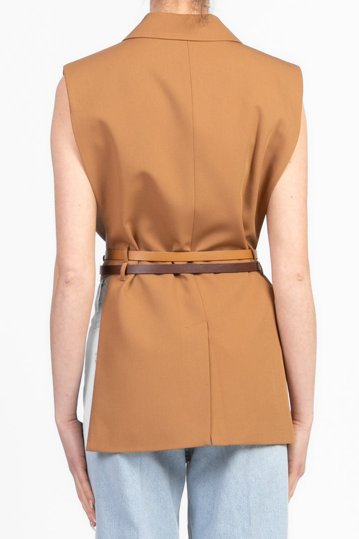 Imperial - Gilet spacchetti laterali con cintura Art. LC54JIC