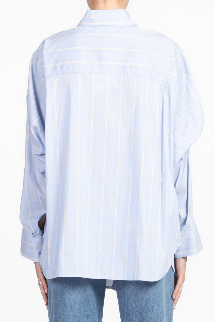 Vicolo - Camicia gessata asimmetrica Art. TD1475