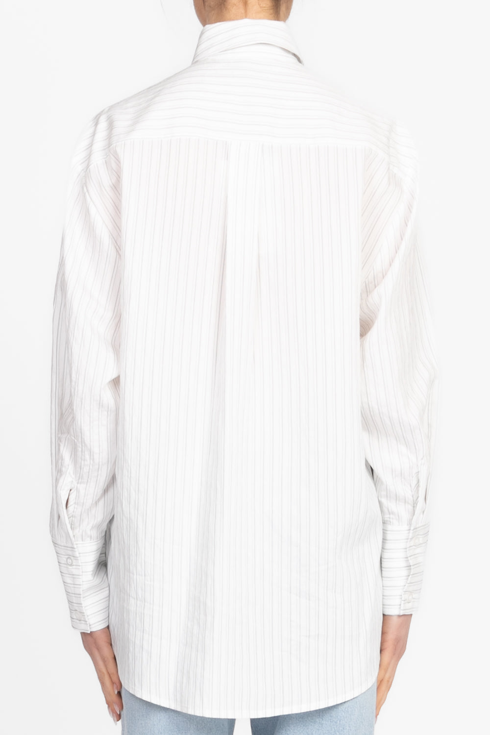 Have One - Camicia gessata con applicazione Art. CVI-N032