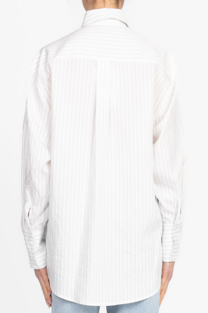 Have One - Camicia gessata con applicazione Art. CVI-N032