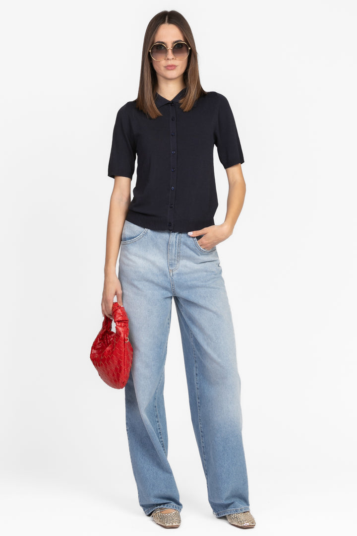Angela Davis - Maglia polo mezza manica con bottoni Art. RP9PA47
