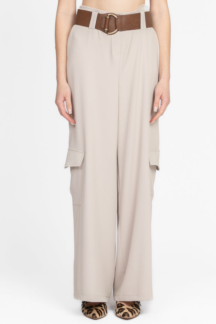 Have One - Pantalone palazzo cargo in crepe Art. PVS-N310