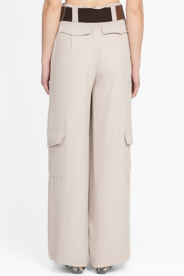 Have One - Pantalone palazzo cargo in crepe Art. PVS-N310