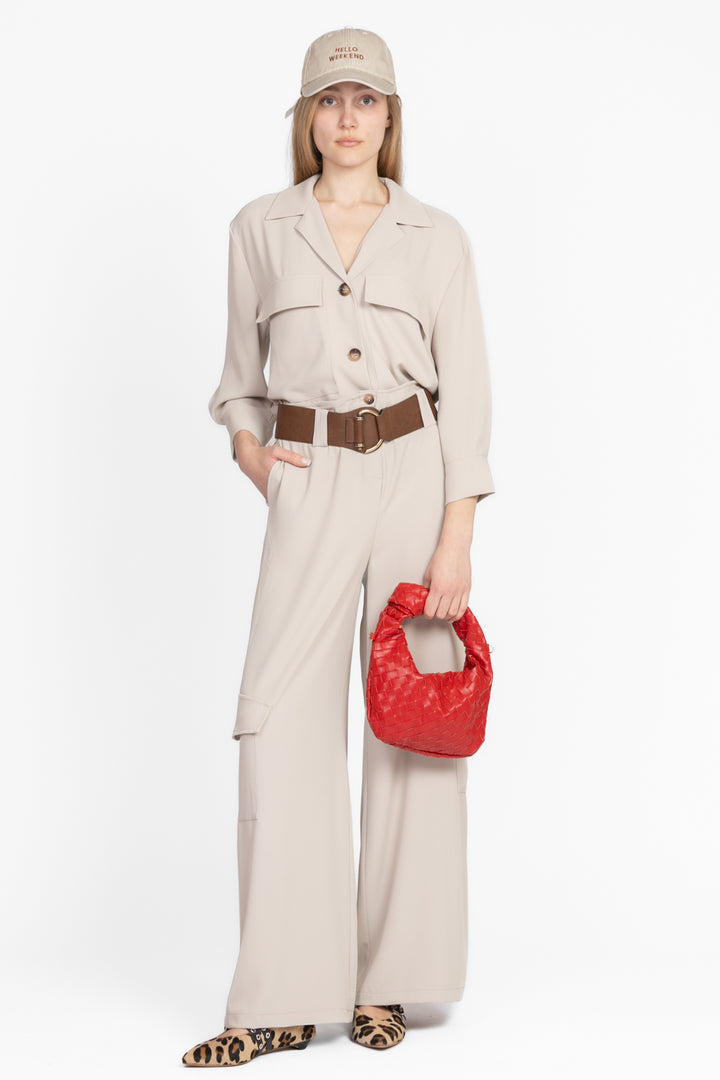 Have One - Pantalone palazzo cargo in crepe Art. PVS-N310