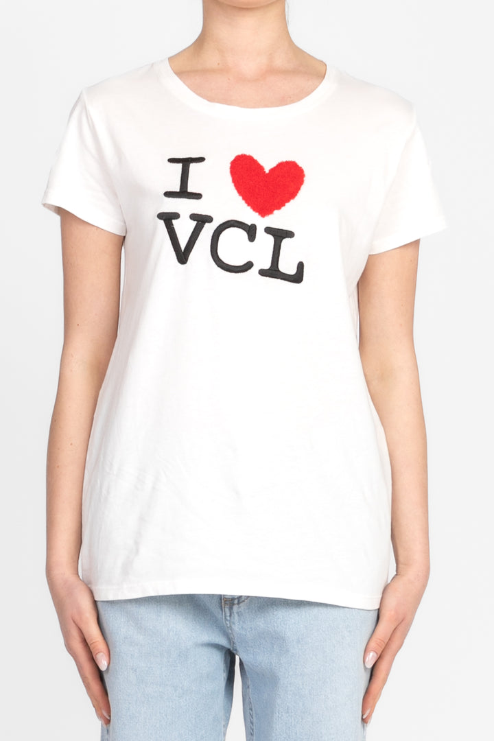 Vicolo - T-Shirt scritta ricamata Art. RD0618