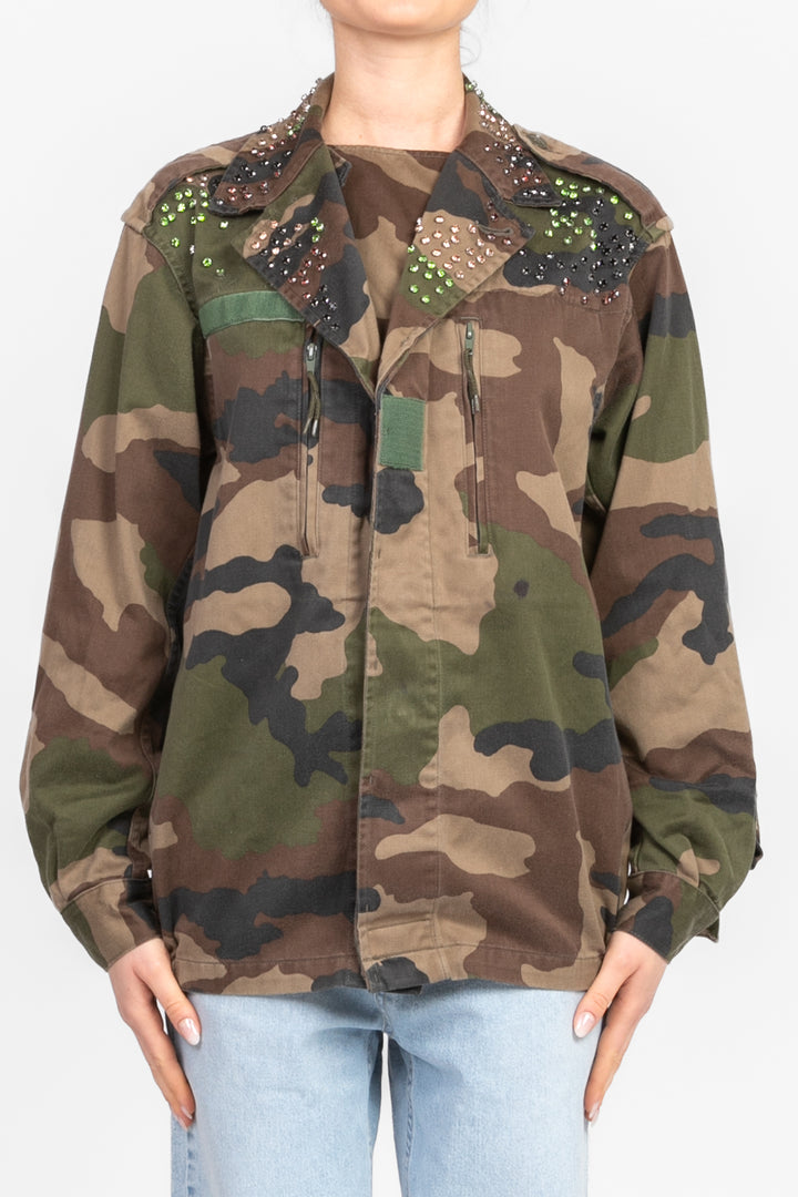 Tensione In - Giacca camouflage con strass Art. 36420