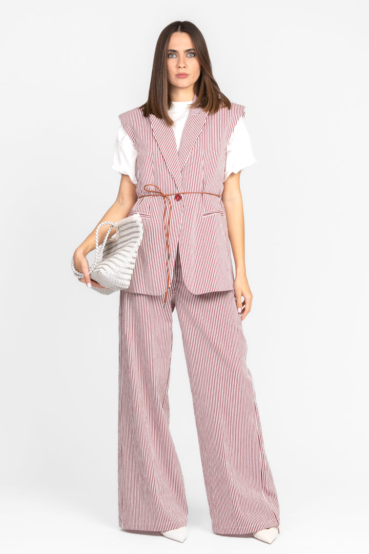 Tensione In - Pantalone palazzo rigato Art. S25P632