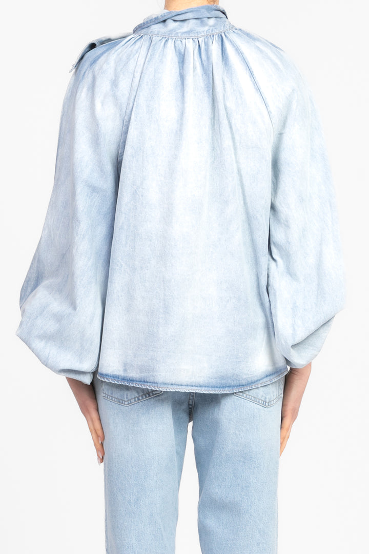 Tensione In - Blusa denim con fiocco Art. S25C570