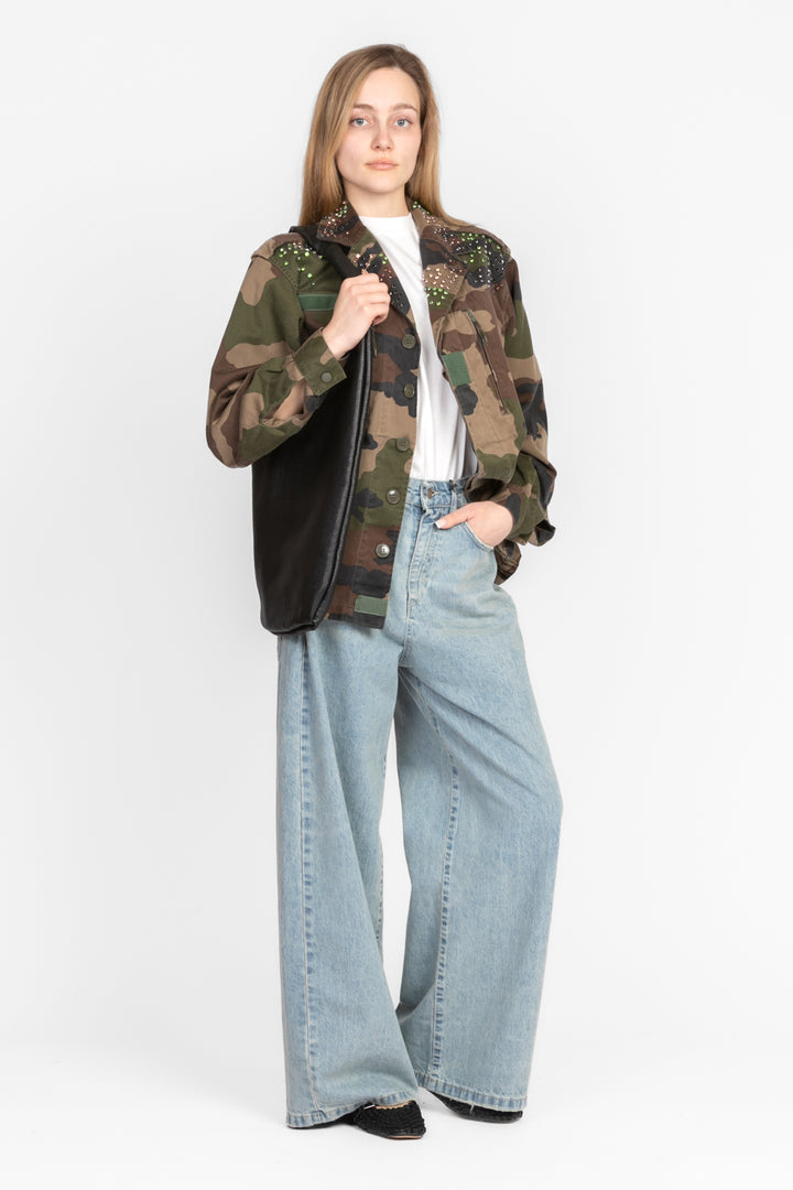 Tensione In - Giacca camouflage con strass Art. 36420