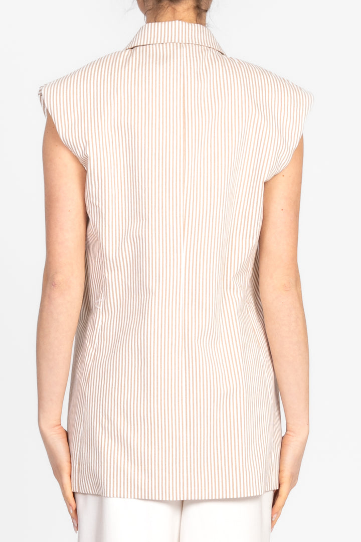 Tensione In - Gilet rigato con laccio Art. S25J653