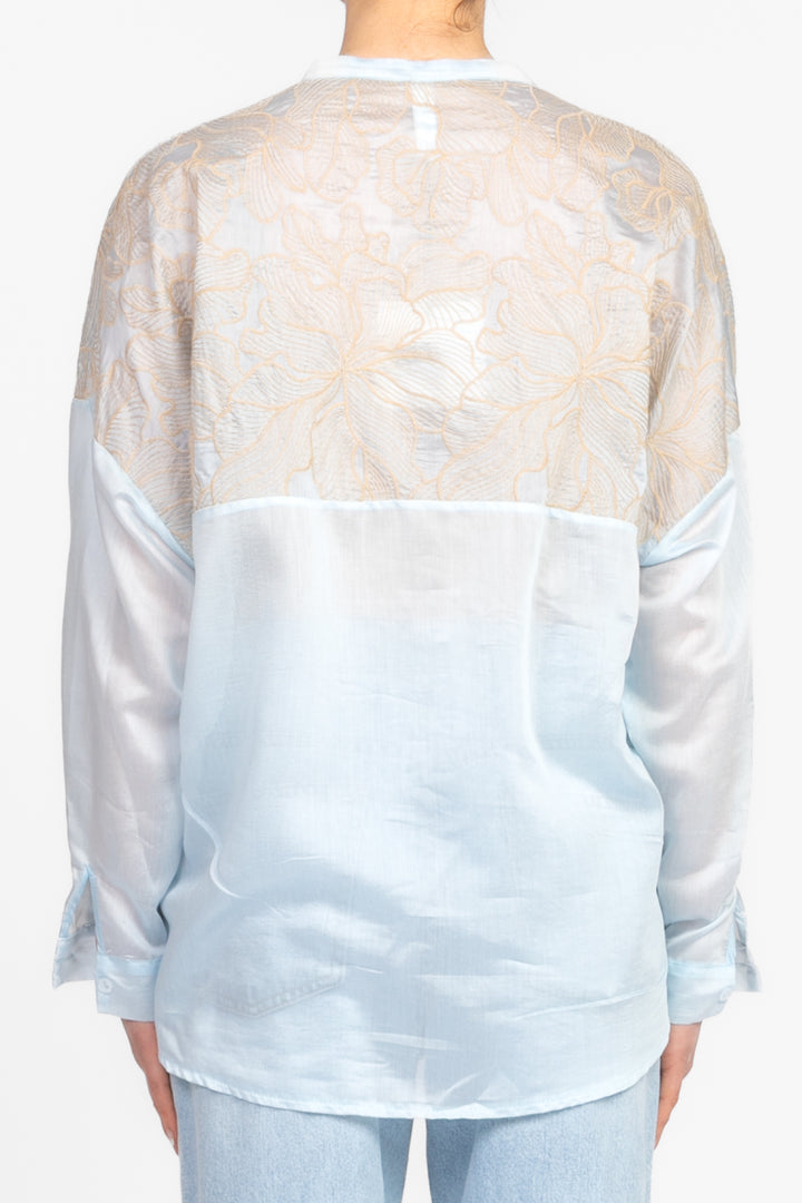 Tensione in - Camicia in mussola con ricamo Art. S25C664