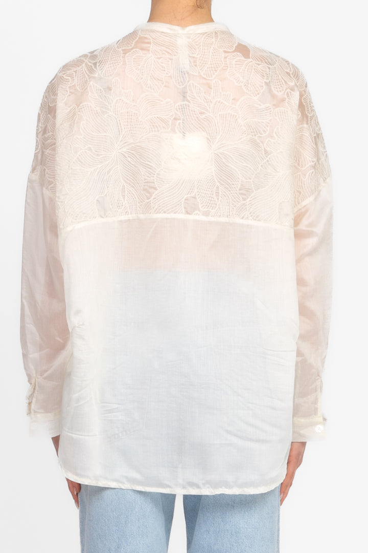 Tensione in - Camicia in mussola con ricamo Art. S25C664