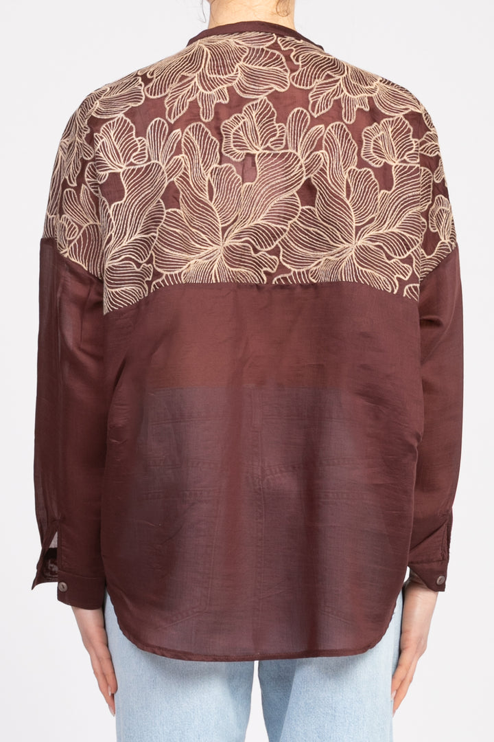 Tensione in - Camicia in mussola con ricamo Art. S25C664