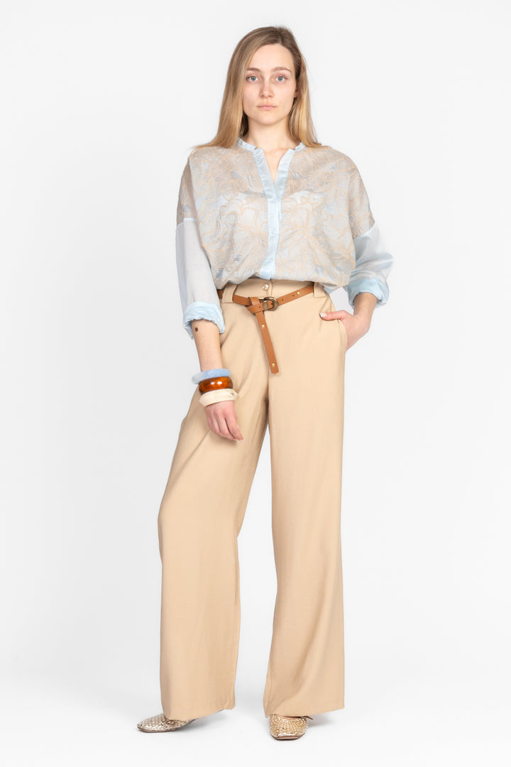 Tensione in - Camicia in mussola con ricamo Art. S25C664