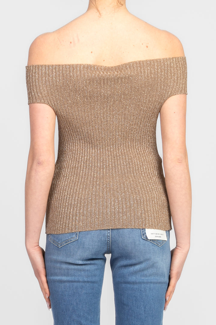 Tensione In - maglia  lurex scollo shiffer Art. D76845