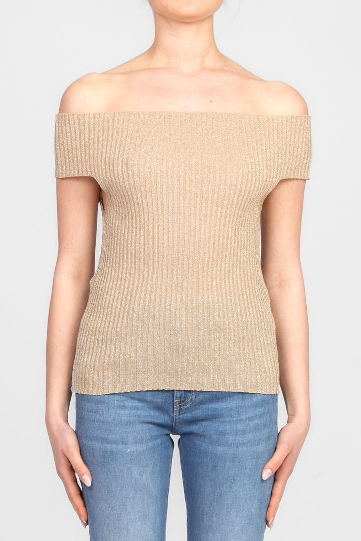 Tensione In - maglia  lurex scollo shiffer Art. D76845