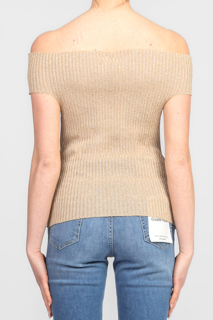 Tensione In - maglia  lurex scollo shiffer Art. D76845
