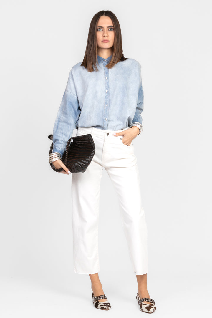 Tensione In - Jeans crop taglio vivo Art. TOM-535P