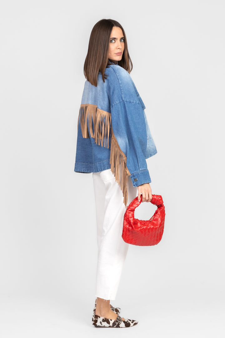 Vicolo - Giacca in denim con frange Art. DD5375