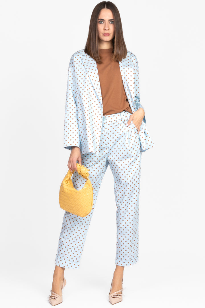 Dixie - Pantalone carrot pois con pinces Art. P041W194
