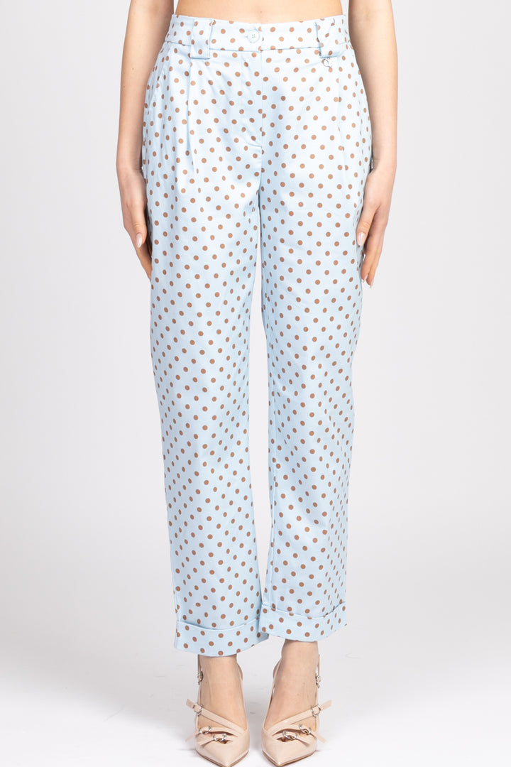 Dixie - Pantalone carrot pois con pinces Art. P041W194
