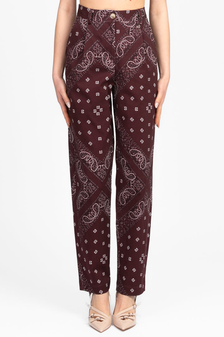 Dixie - Pantalone boy stampa bandana con pinces Art. PDQ3WSN