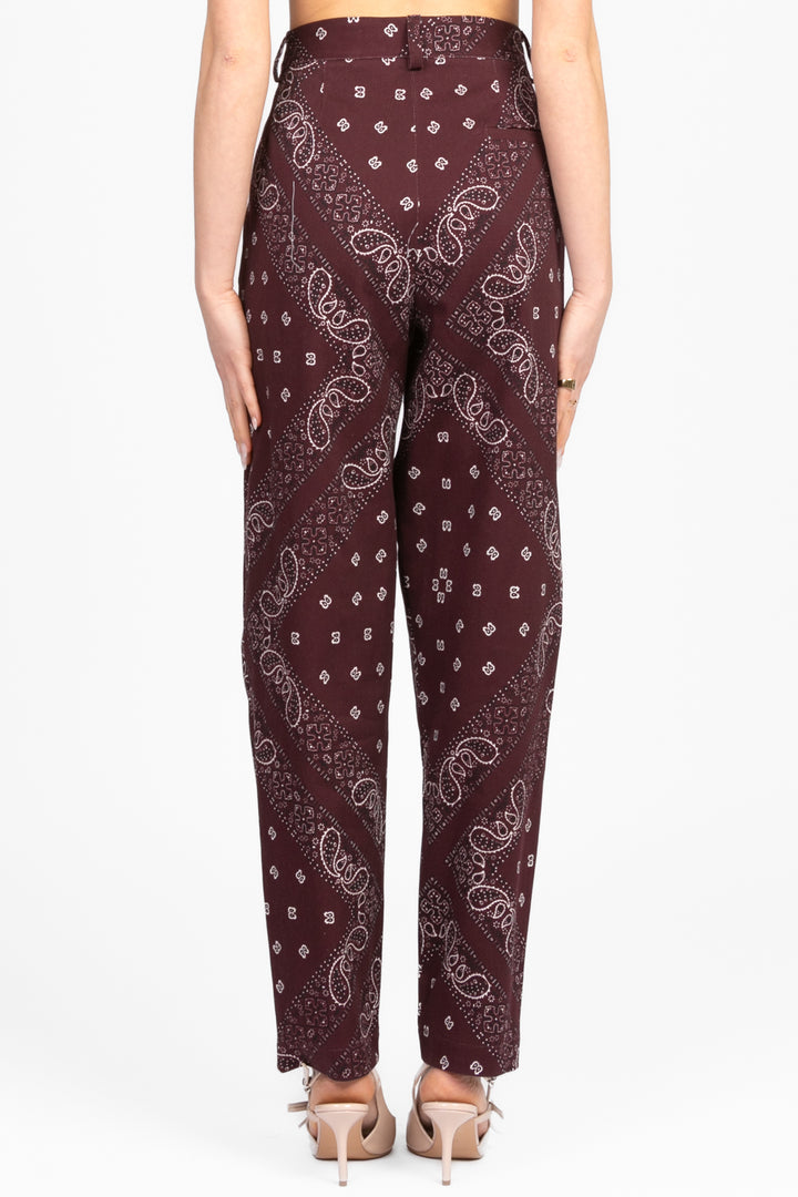 Dixie - Pantalone boy stampa bandana con pinces Art. PDQ3WSN