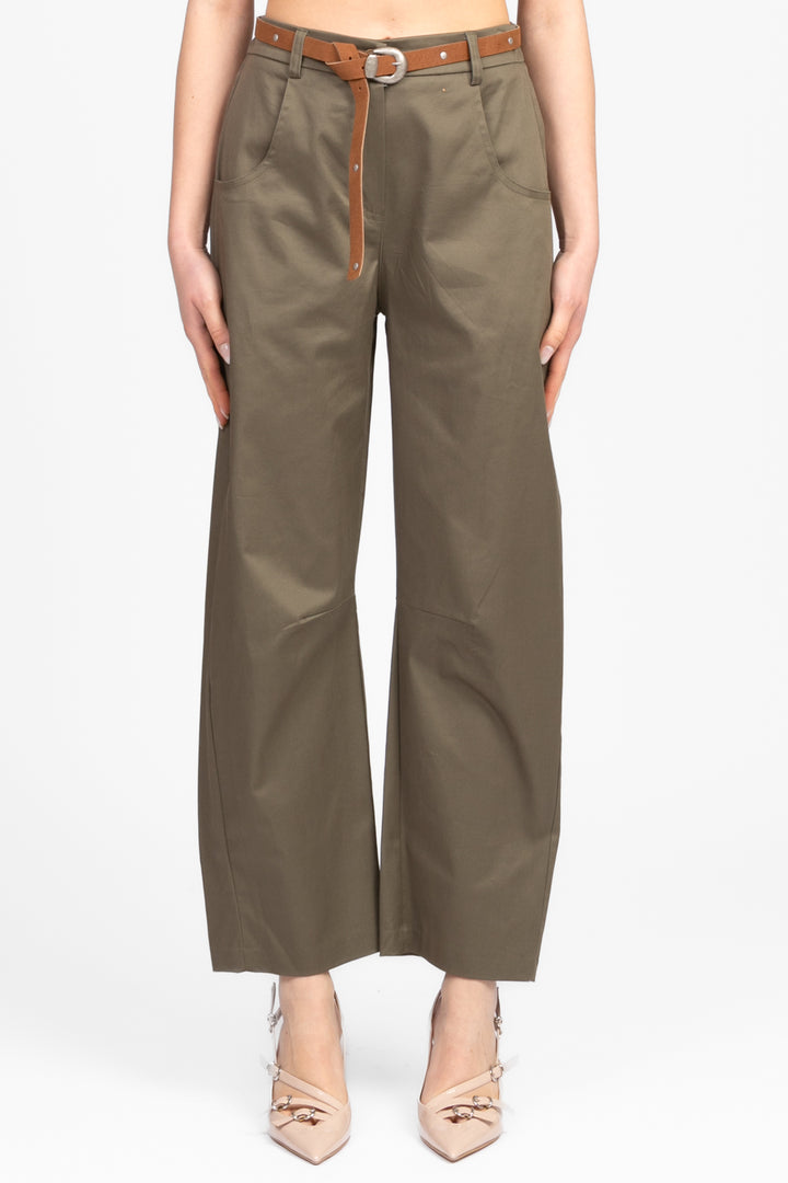 Tensione In - Pantalone barrel con cintura Art. 25P7147