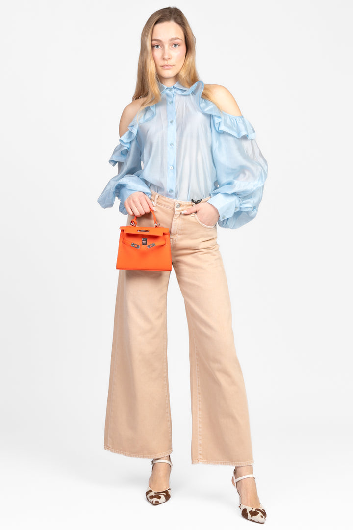 Vicolo - Camicia cut out con rouches Art. TD1546