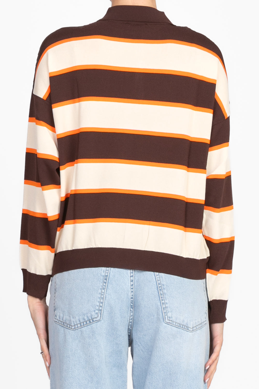 Vicolo - Maglia polo rigata manica lunga Art. 22112D