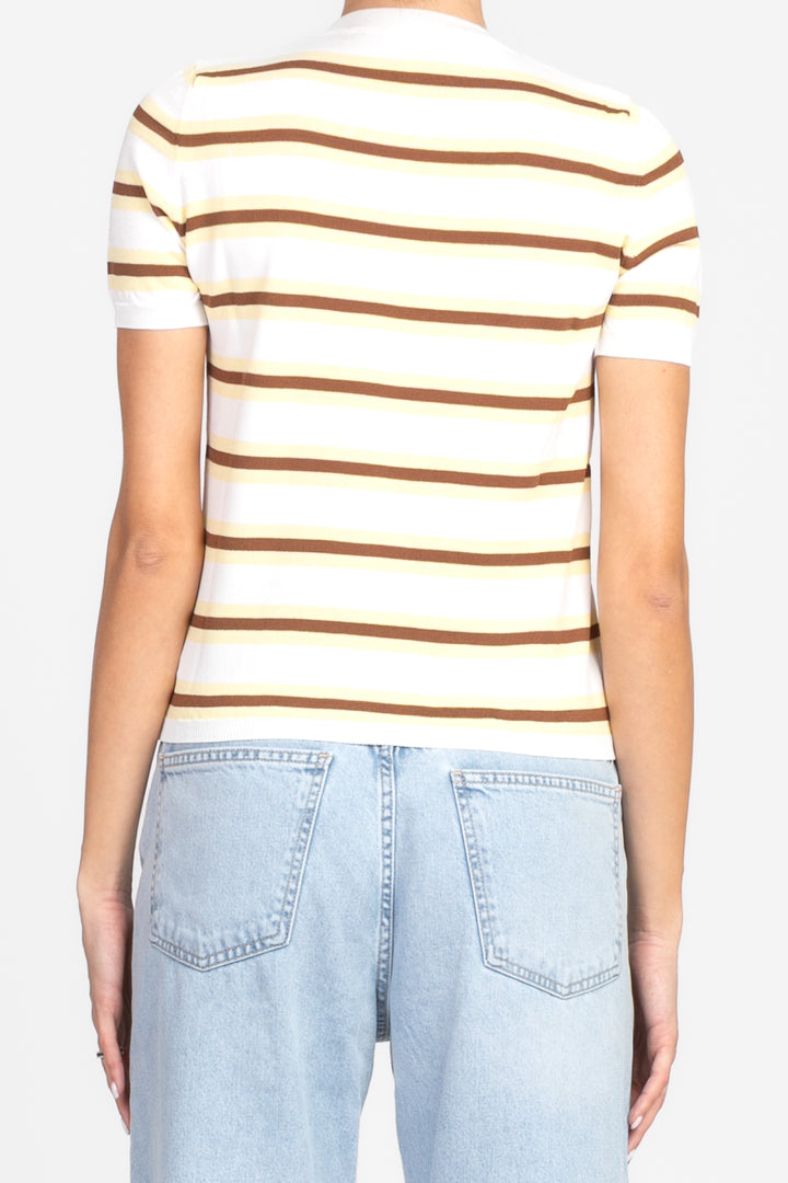 Vicolo - Maglia rigata mezza manica Art. 22111D