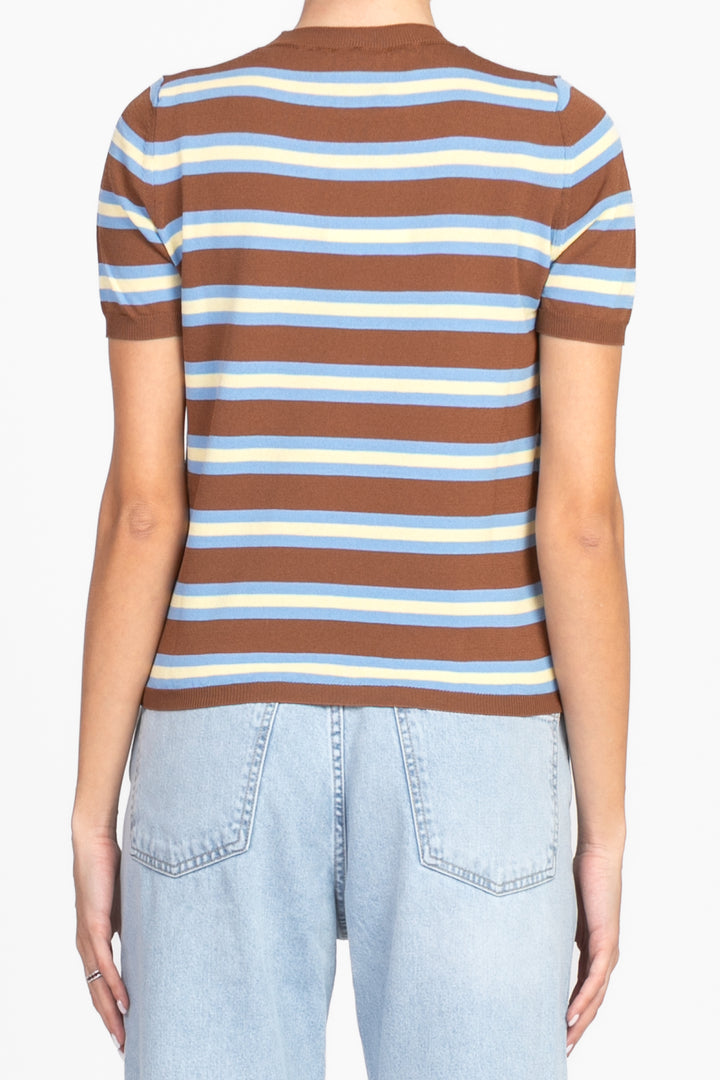 Vicolo - Maglia rigata mezza manica Art. 22111D