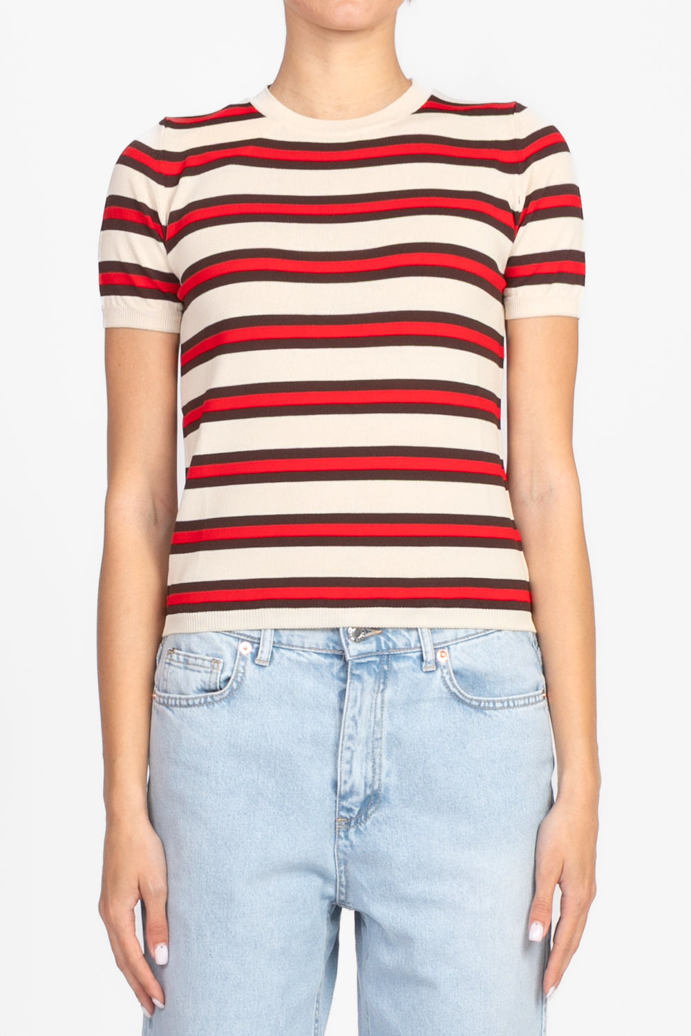 Vicolo - Maglia rigata mezza manica Art. 22111D