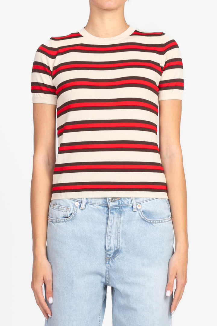 Vicolo - Maglia rigata mezza manica Art. 22111D