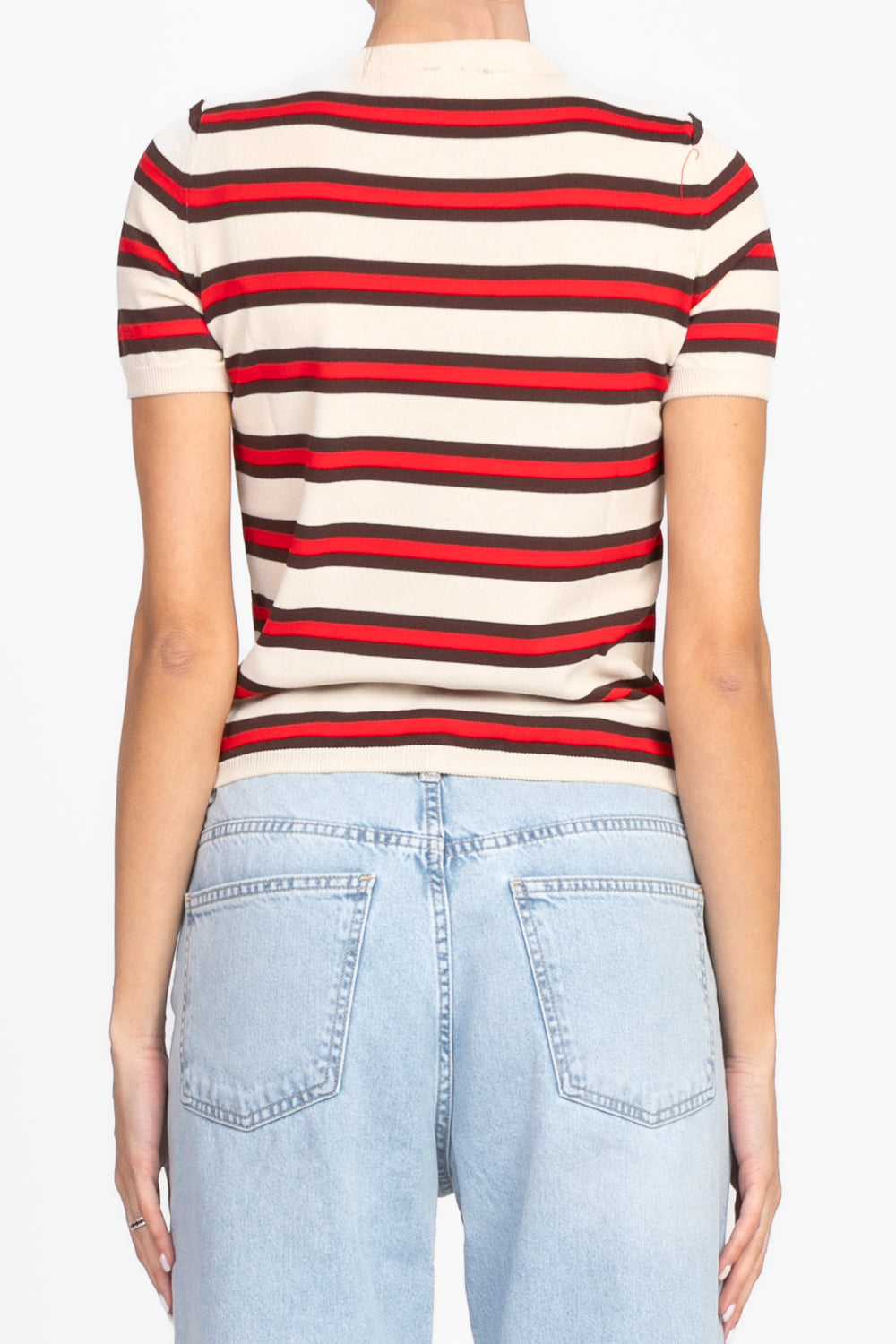 Vicolo - Maglia rigata mezza manica Art. 22111D