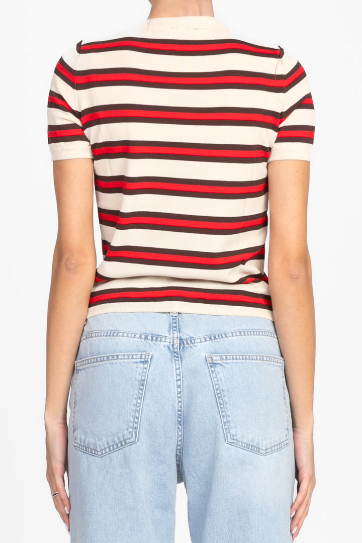 Vicolo - Maglia rigata mezza manica Art. 22111D