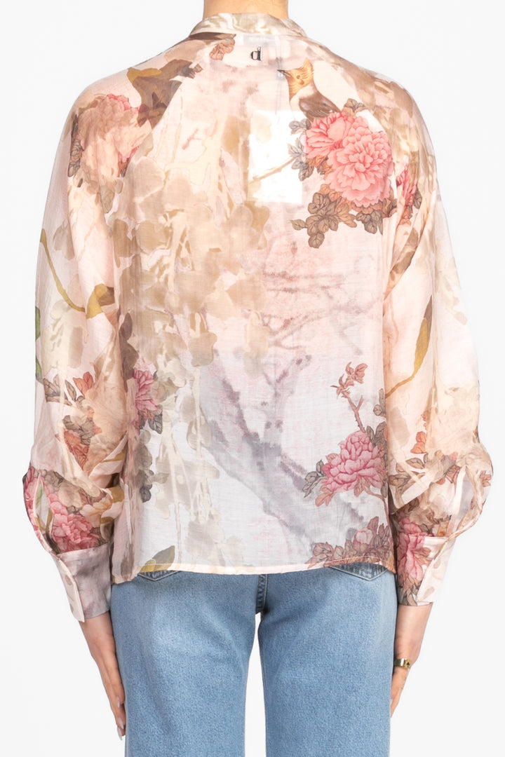 Dixie - Camicia floreale con rouches Art. CEN3WRZ