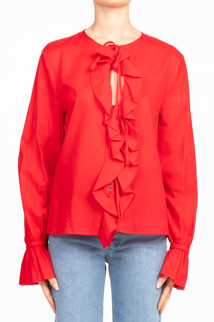 Vicolo - Blusa lacci con rouches Art. TD1691