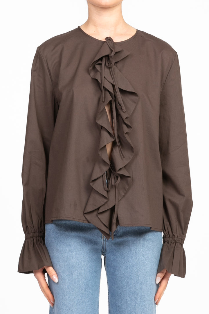Vicolo - Blusa lacci con rouches Art. TD1691