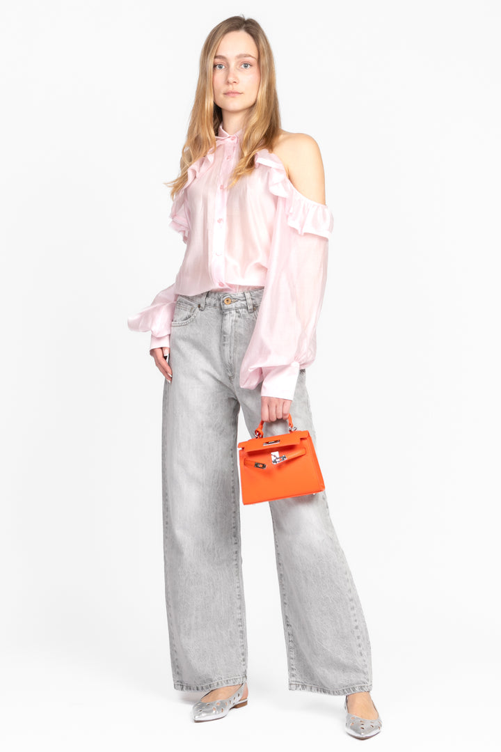 Vicolo - Camicia cut out con rouches Art. TD1546
