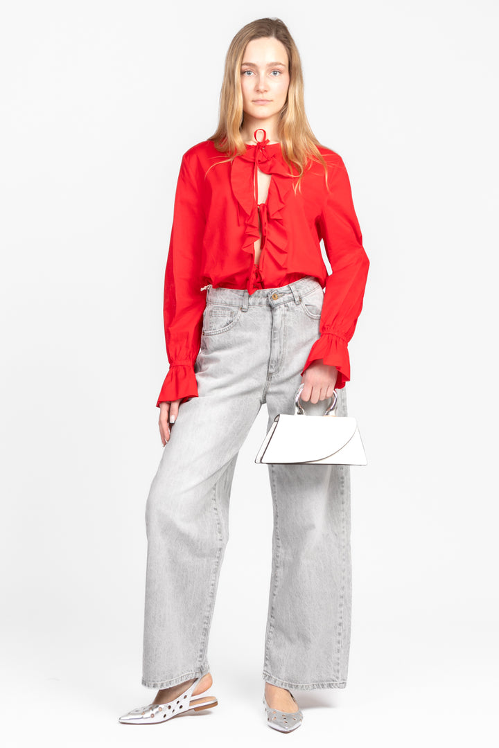 Vicolo - Blusa lacci con rouches Art. TD1691