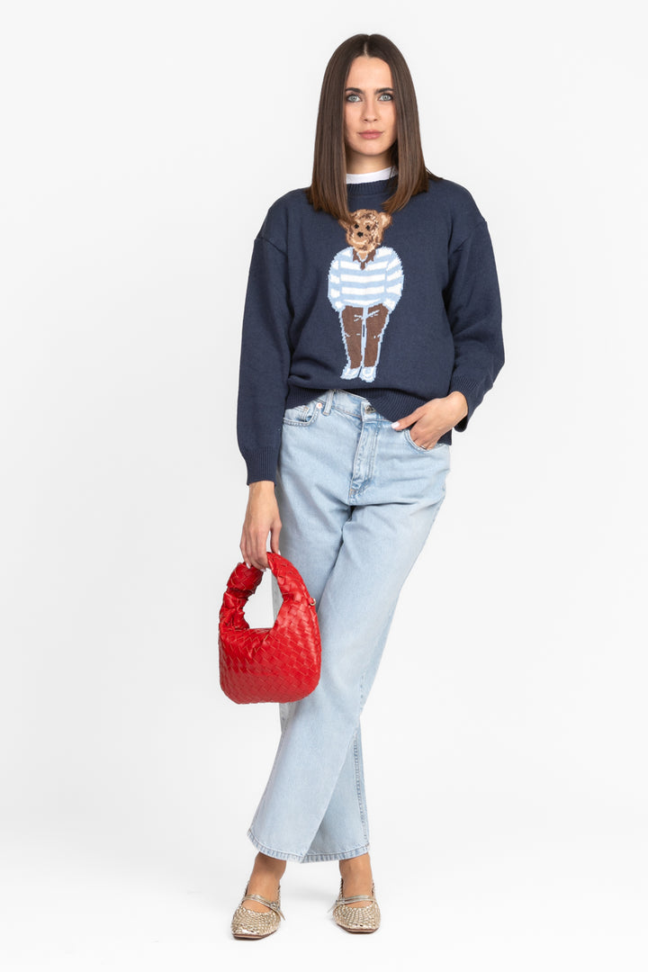 Tensione In - Maglia girocollo con orsetto Art. P5HMJ38A414