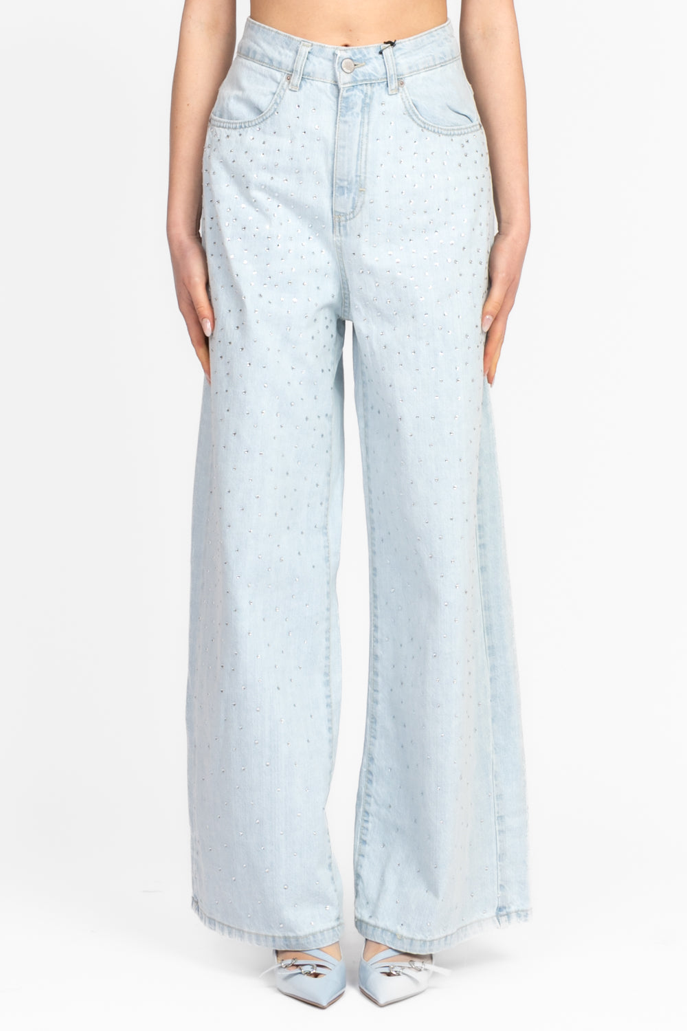 Tensione In - Jeans palazzo strass Art. GIUSI-STRASS