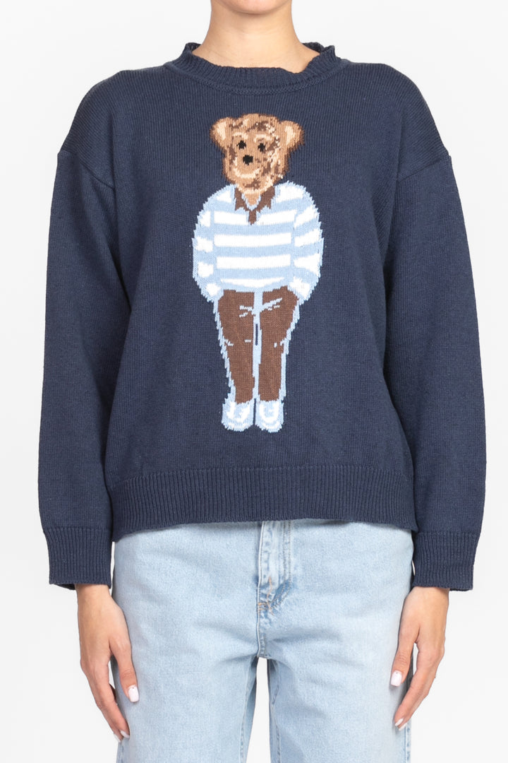 Tensione In - Maglia girocollo con orsetto Art. P5HMJ38A414