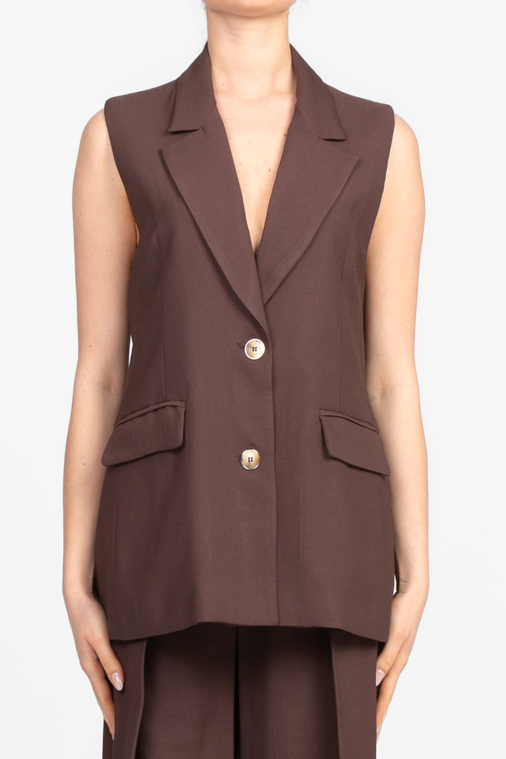 Imperial - Gilet lungo con spacchi Art. L9990006T