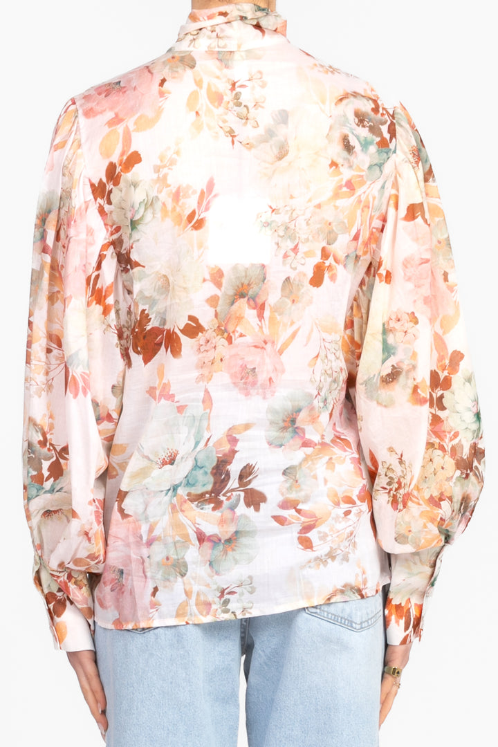 Tensione In - Camicia floreale con fiocco Art. 25C7103