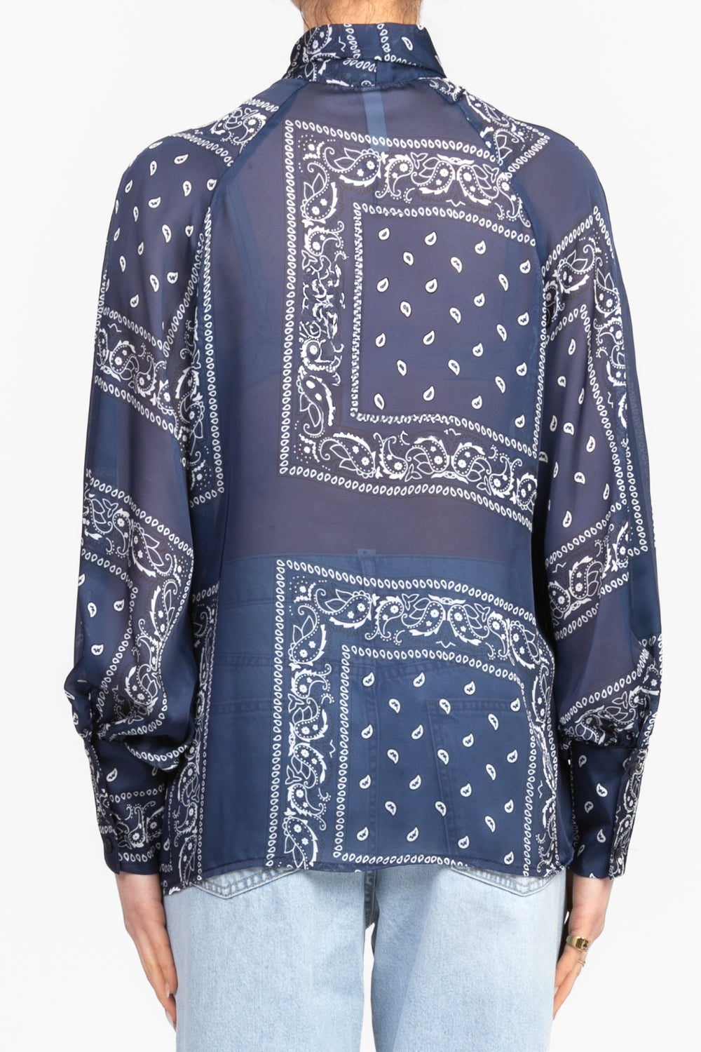 Tensione In - Camicia satin stampa bandana con fiocco Art. 25C7305