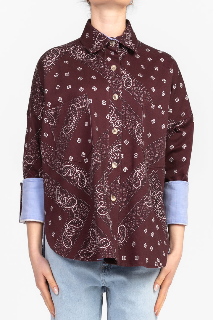 Dixie - Camicia denim stampa bandana Art. JDI9WSN