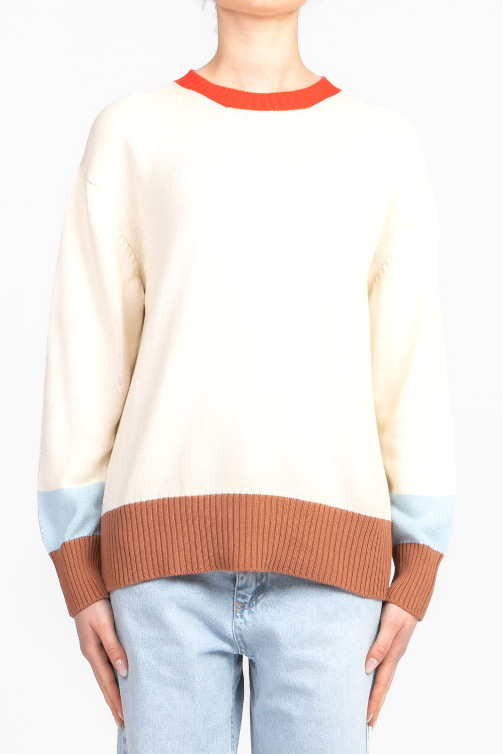 Vicolo - Maglia girocollo contrasto Art. 77102D