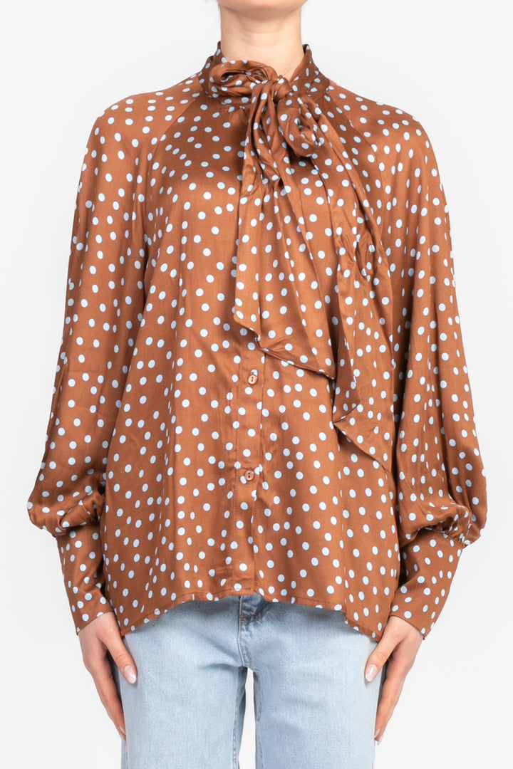 Tensione In - Camicia pois con fiocco Art. 25C7285